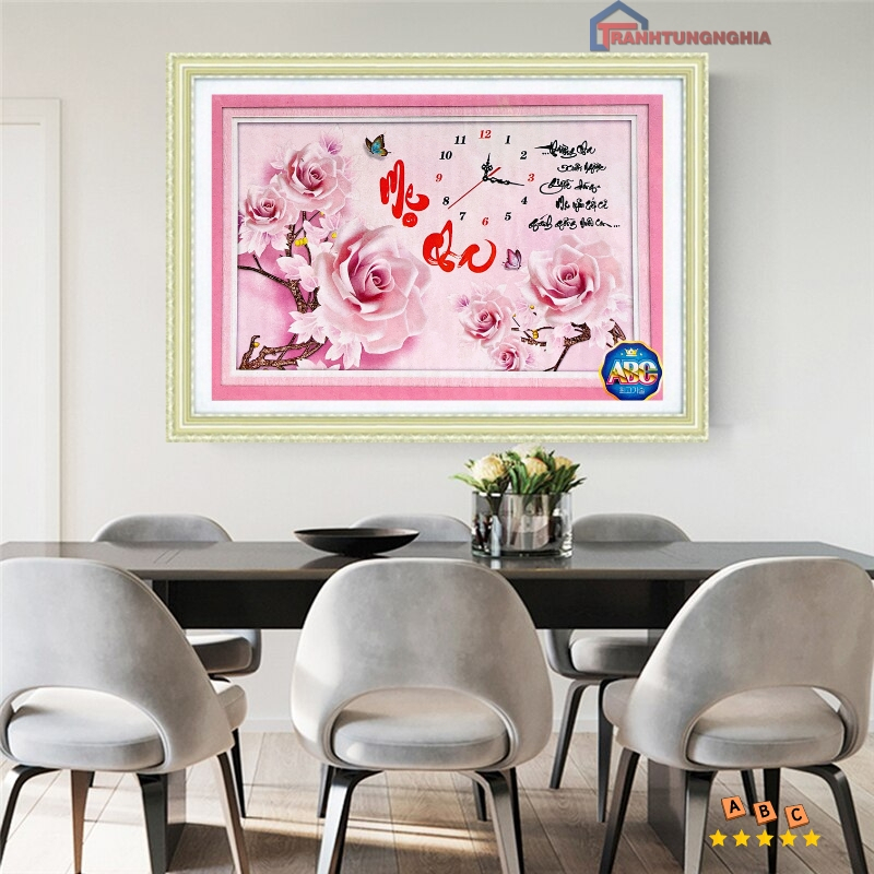 Tranh đính đá cha mẹ DF633 (75cm x 50cm)