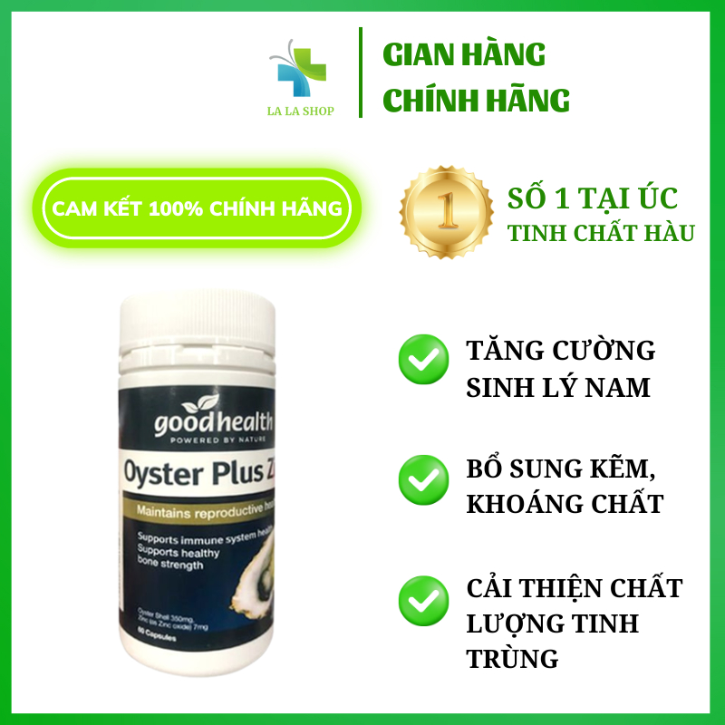 Tinh chất hàu biển Oyster Plus ZinC Goodhealth 60 viên - viên hàu úc Oyster Plus