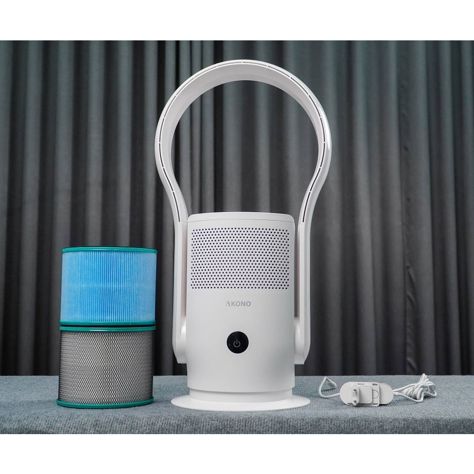 Quạt không cánh kèm lọc không khí Akono XR-FAN03GL kết nối App thông minh điều khiển qua ứng dụng