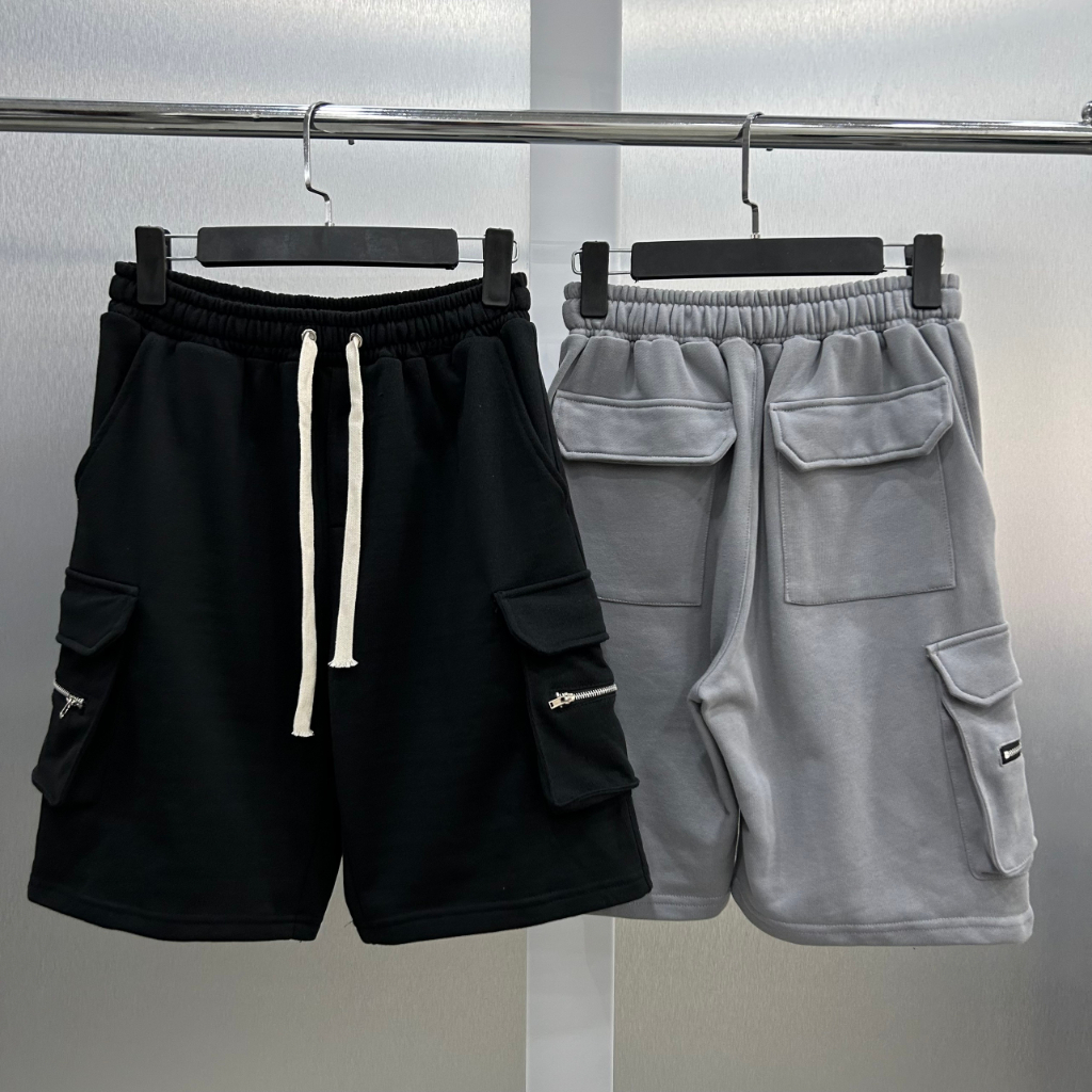 Quần short túi hộp khoá zip quần ngắn túi hộp túi zip nam nữ - gin store