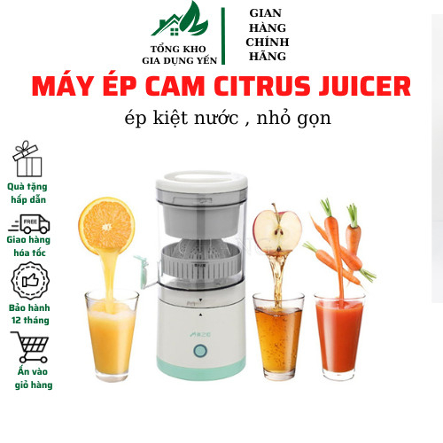 Máy Vắt Cam, Máy Vắt Trái Cây Ba Chiều Citrus Juicer Không Dây Cổng Sạc USB - Máy Ép Cam Vắt Kiệt, Dễ Vệ Sinh