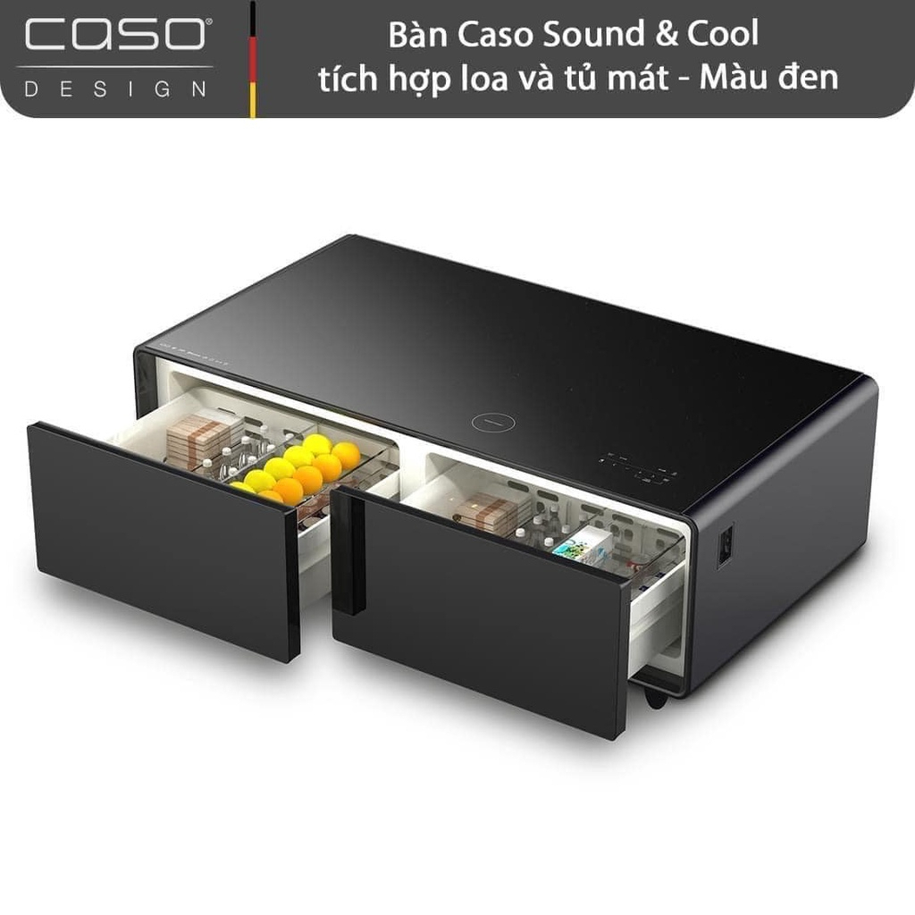 Bàn Trà Tích Hợp Tủ Lạnh Và Loa CASO SOUND&COOL, Nhập Đức, BH 12 Tháng
