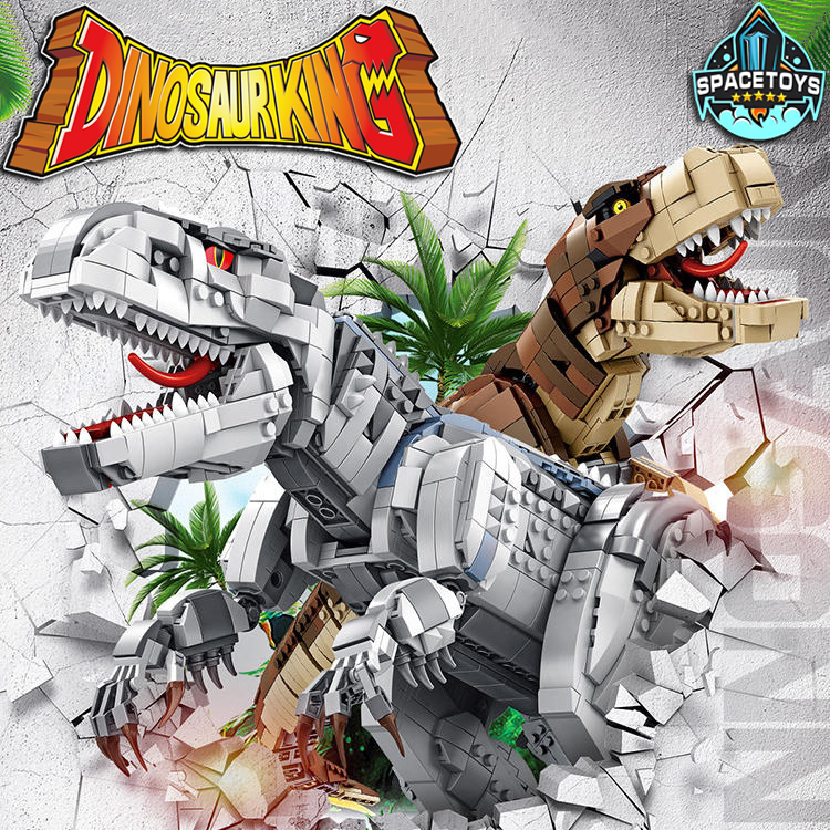 Đồ Chơi Xếp Hình Lắp Ráp Mô Hình Khủng Long Bạo Chúa Tyrannosaurus T-Rex Hai Phiên Bản Model 611001 Với 2000+ Mảnh Ghép