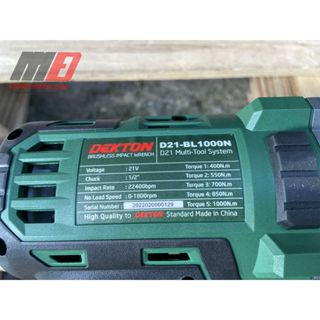 D21-BL1000N Máy Siết Bulong Pin Dekton chân Pin D21 Khẩu1/2 1000Nm
