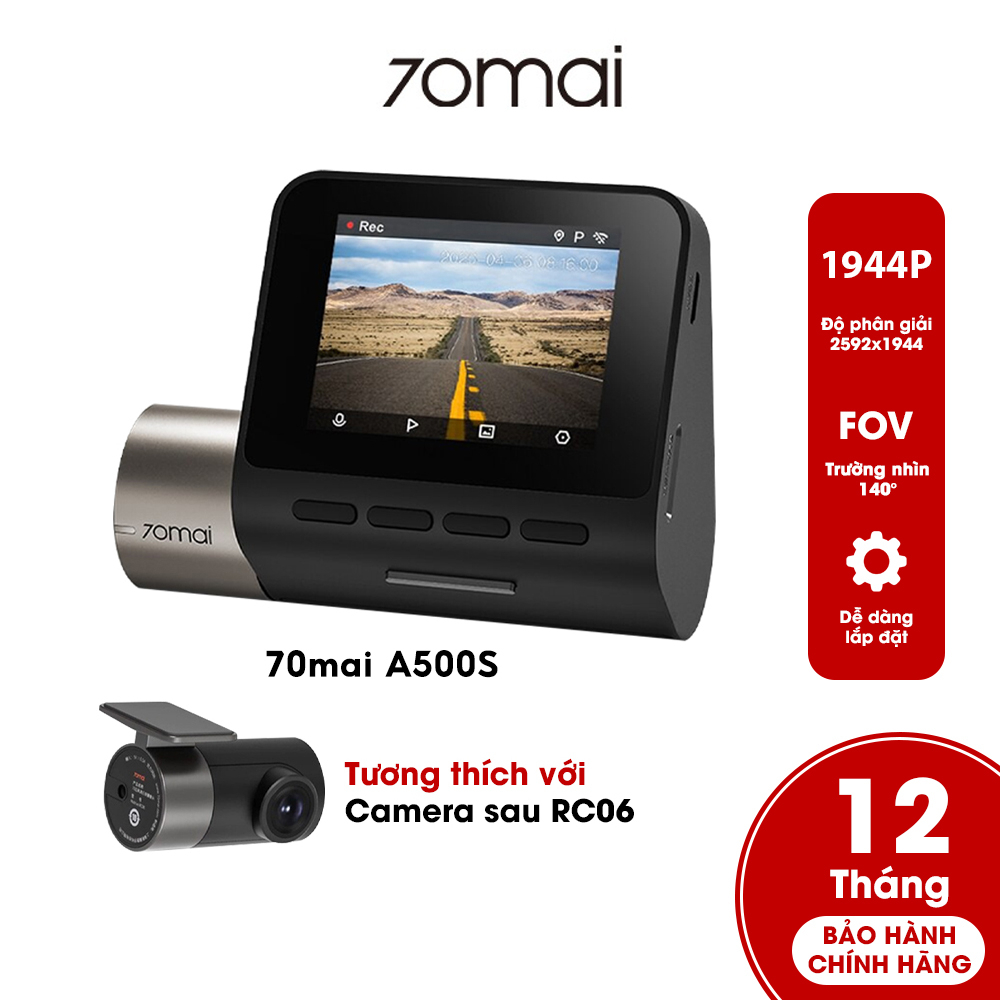 Camera hành trình ô tô 70mai Dash cam Pro Plus + A500S độ phân giải 1944P