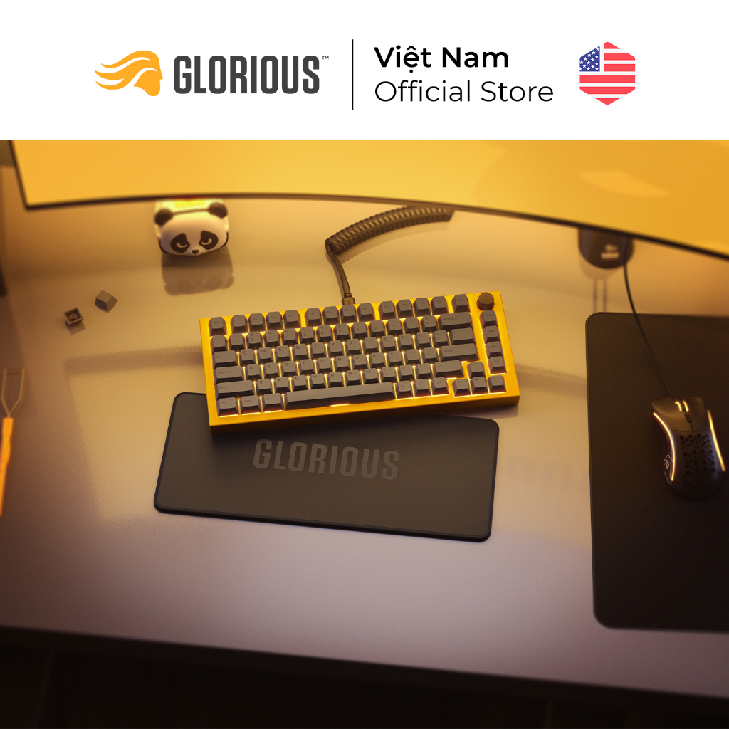 Tấm lót bàn phím cơ nhỏ gọn Glorious Sound Dampening Keyboard Mat 75% TKL - Hàng Chính Hãng