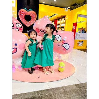 đầm hở lưng cho mẹ và bé gái ( tặng bờm)