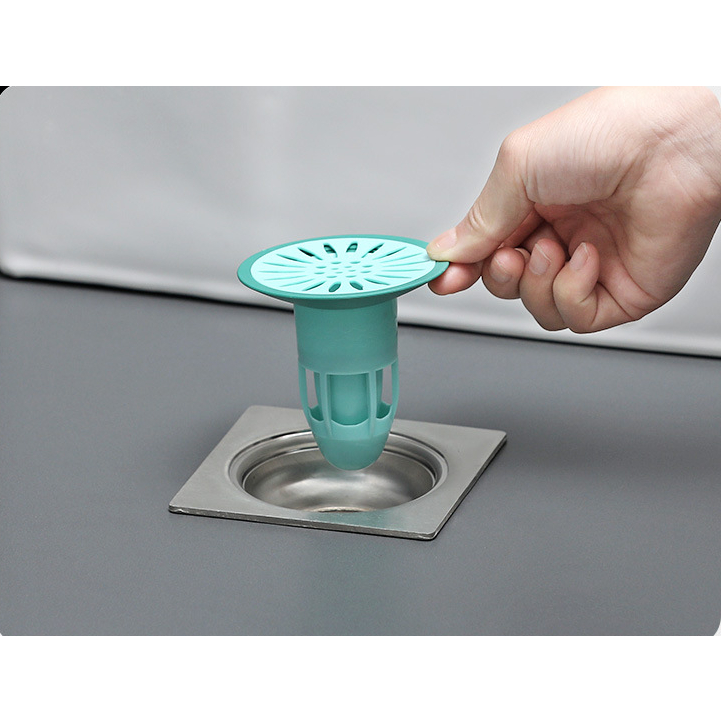 Nắp đậy cống thoát nước nhà tắm, nắp silicon ngăn mùi hôi, lọc giữ lông tóc, cặn bẩn cho cống thoát nước nhà vệ sinh