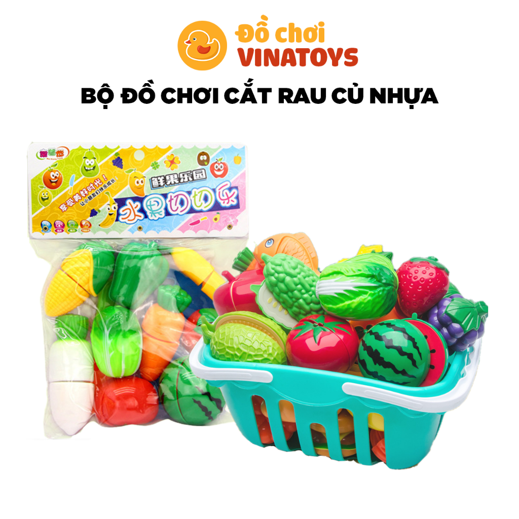 Đồ chơi cho bé bộ cắt rau củ nhựa rèn sự khéo léo Đồ chơi thông minh VINATOYS