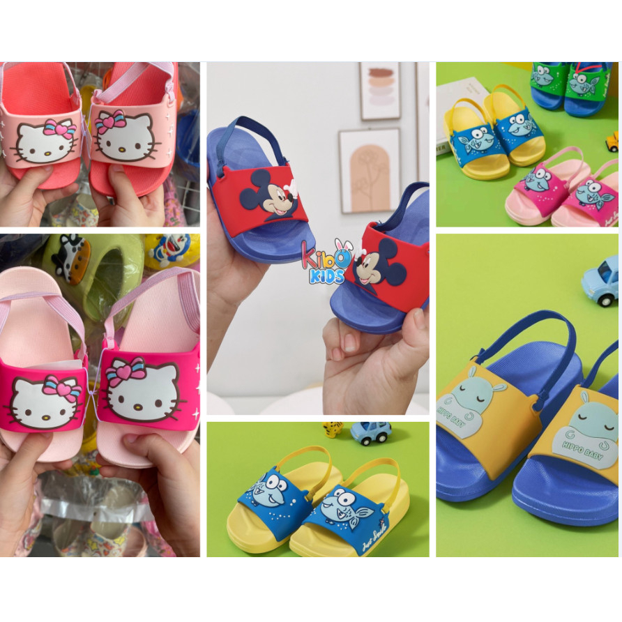 Dép lê có quai siêu nhẹ, siêu êm chống trơn trượt cho bé chân 12cm-15cm