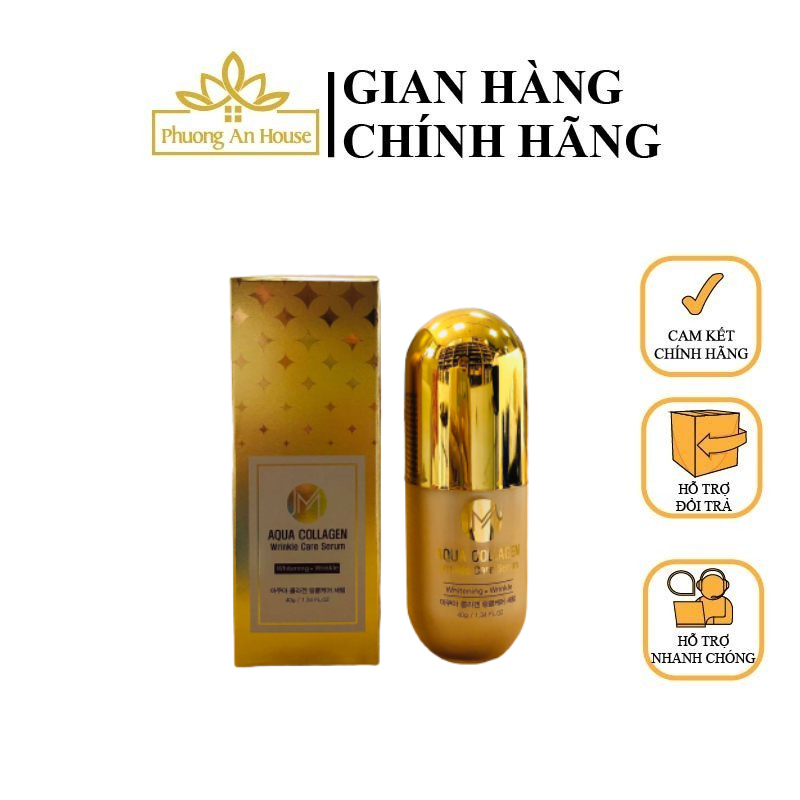 Serum Aqua JM dưỡng trắng da, Collagen tươi thủy phân 40G - PHUONGANHOUSE
