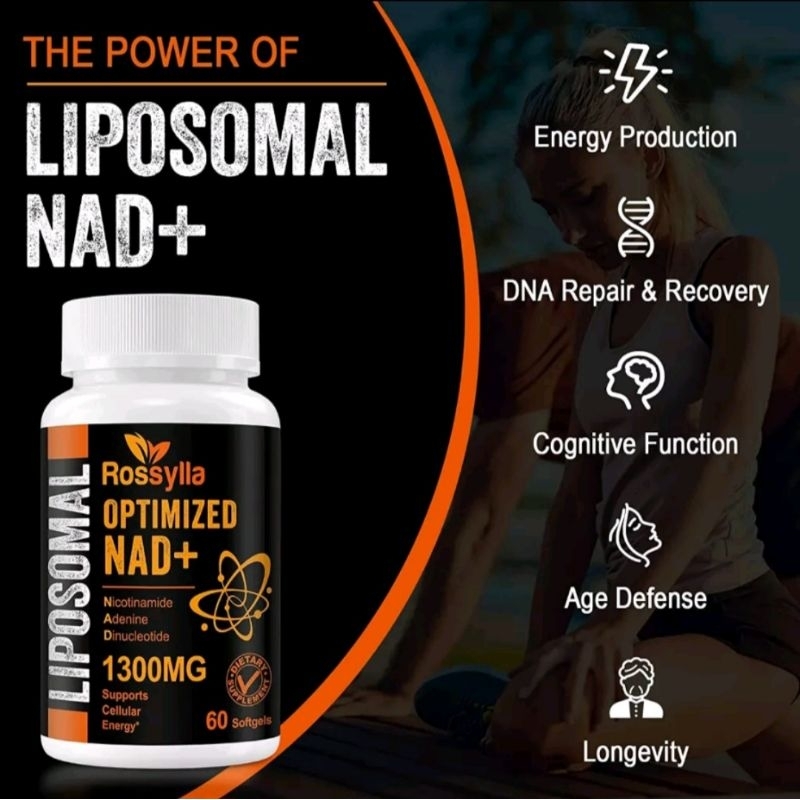 Viên Trẻ Hóa Tái Tạo Liposomal Nad+ Plus 1300mg Tăng Tuổi Thọ, Đẹp Da, Giảm Sạm Nám, Tăng Miễn Dịch Rossylla