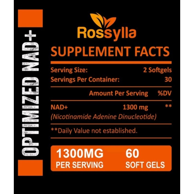 Viên Trẻ Hóa Tái Tạo Liposomal Nad+ Plus 1300mg Tăng Tuổi Thọ, Đẹp Da, Giảm Sạm Nám, Tăng Miễn Dịch Rossylla