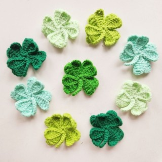 Móc khóa cỏ 4 lá may mắn móc len - Lucky clover 🍀