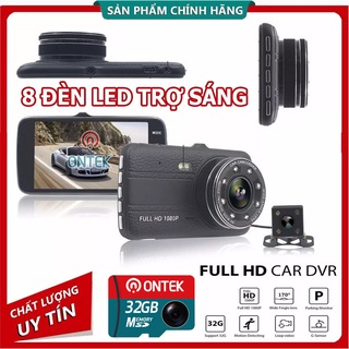 Camera hành trình chính hãng ONTEK S14 - 2 mắt camera ghi hình trước sau 1080P