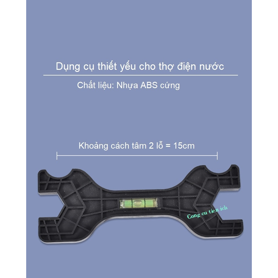 Dụng cụ đa năng 4 trong 1 để lắp đặt sen vòi, vặn dây cấp, nivo lấy thăng bằng - Công cụ tiện ích 6184