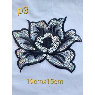 Miếng thêu đính kim sa vảy kết áo
