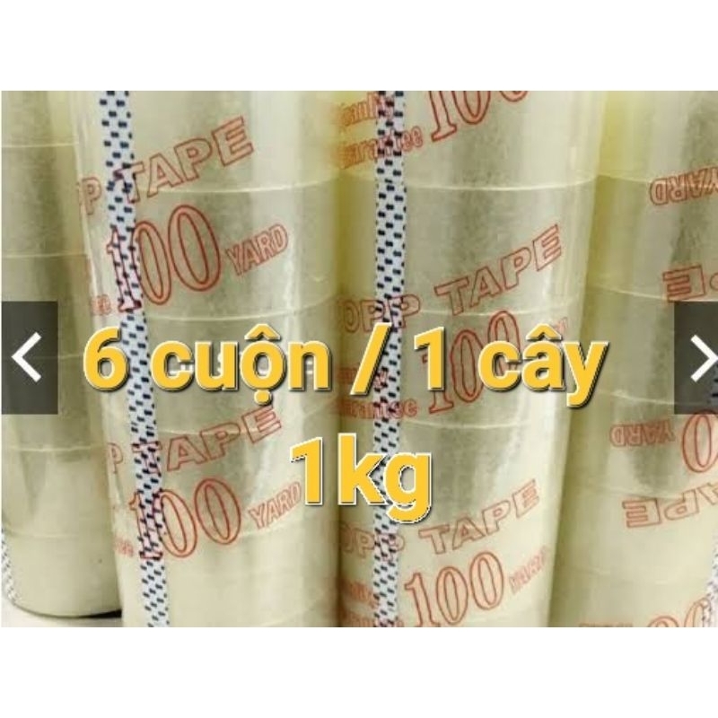 Băng keo dán thùng , băng keo trong , băng keo đục 1kg 4,8cm _100yard
