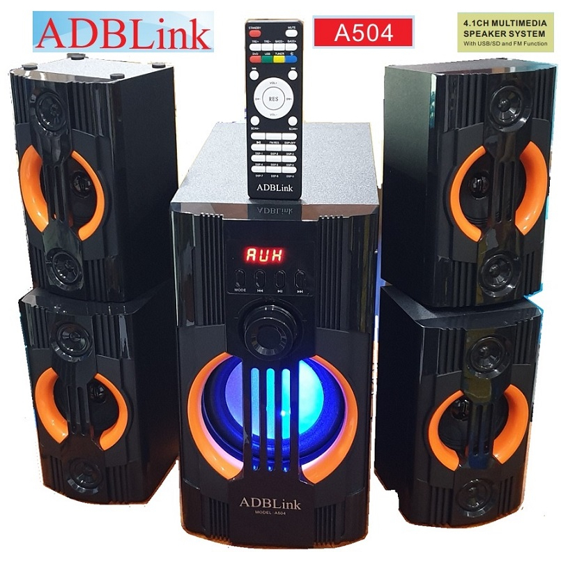 Loa Vi Tính 4.1 ADBLink A504 ( Bluetooth - FM , Thẻ Nhớ , Usb )