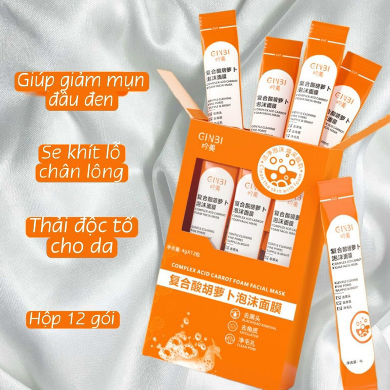 Mặt nạ sủi bọt cà rốt
