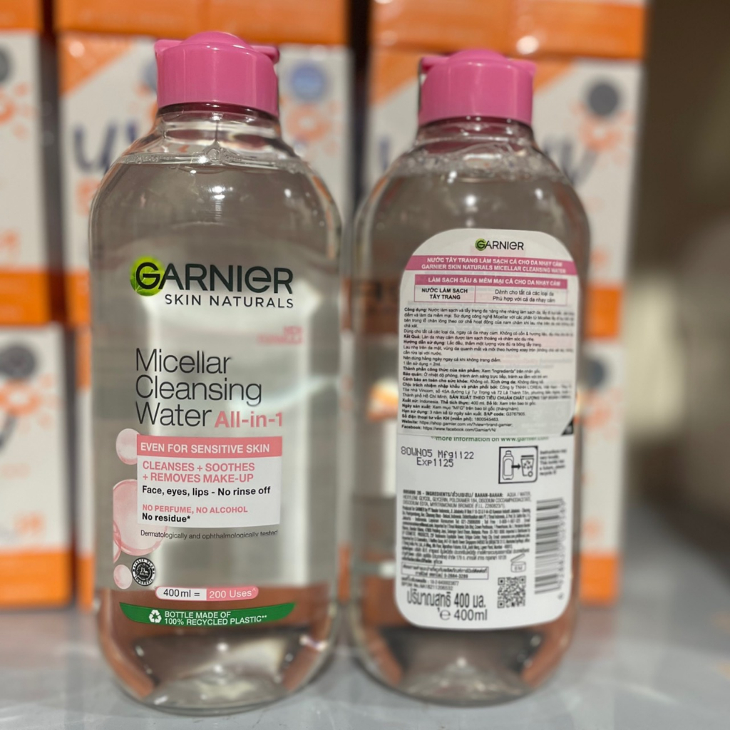 400ML Sữa Tẩy Trang Cho Da Khô, Nhạy Cảm Garnier Skinactive Eau Micellaire Lactée