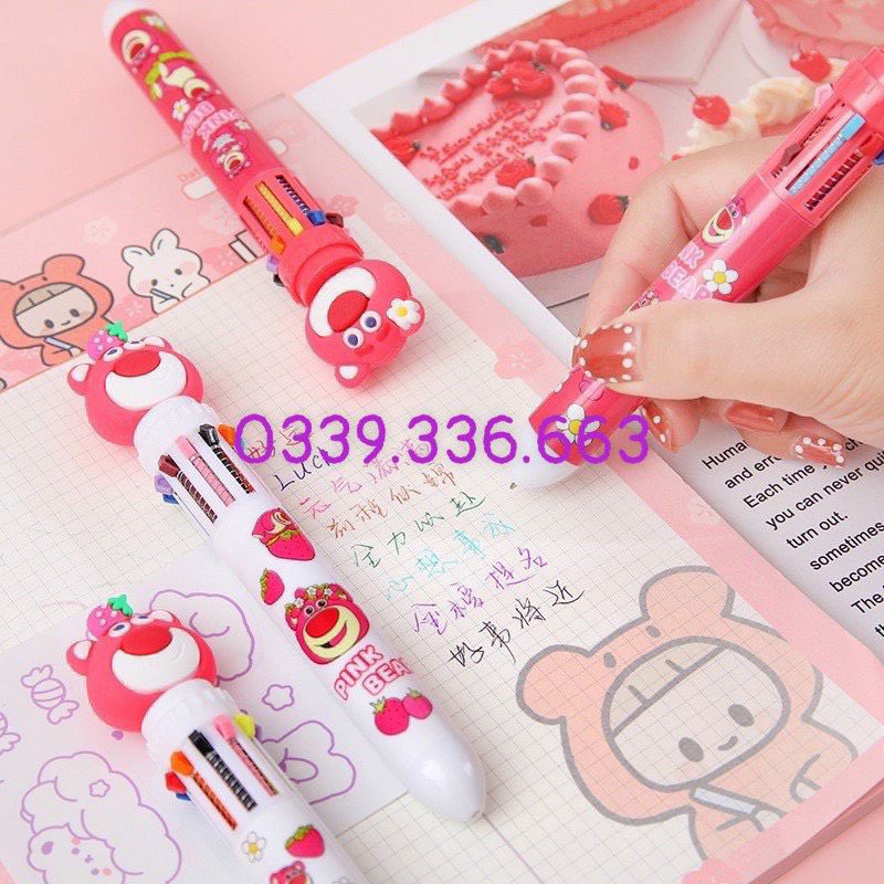 Bút 10 ngòi dễ thương nhiều mẫu