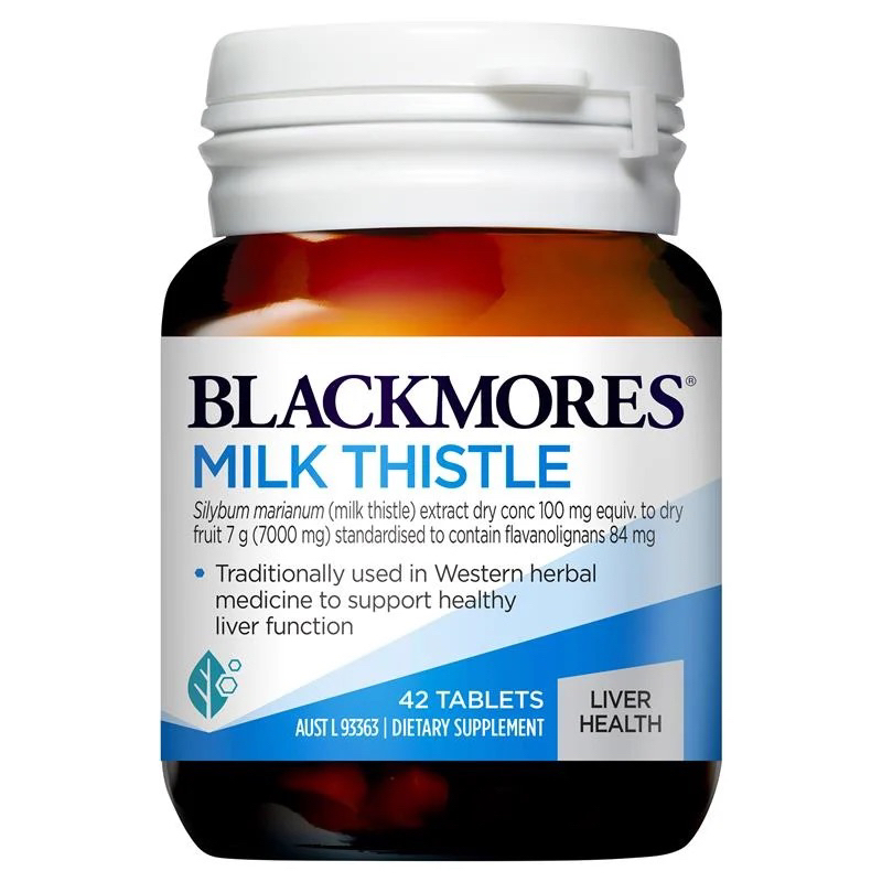 Viên uống bổ gan Blackmores Milk Thistle Úc 42v hỗ trợ bảo vệ và phục hồi gan