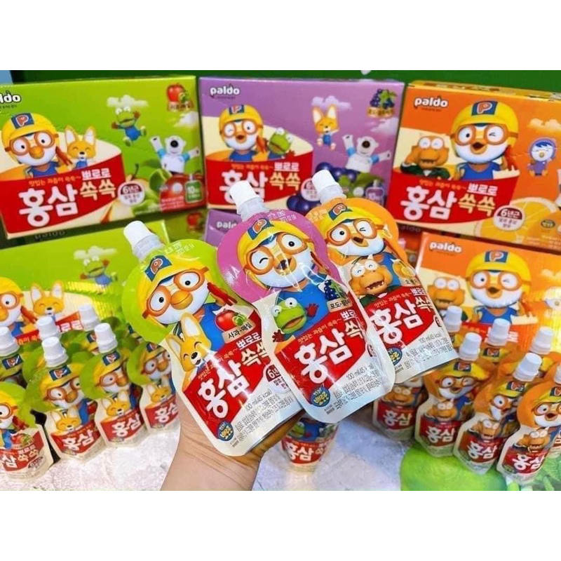 Nước hồng sâm PORORO PALDO HÀN QUỐC cho bé