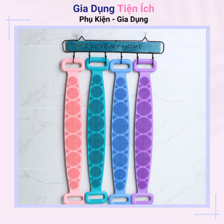 Dây chà lưng matxa, đai kỳ lưng, cọ tắm lưng silicon 2 mặt gai tẩy tế bào chết siêu sạch