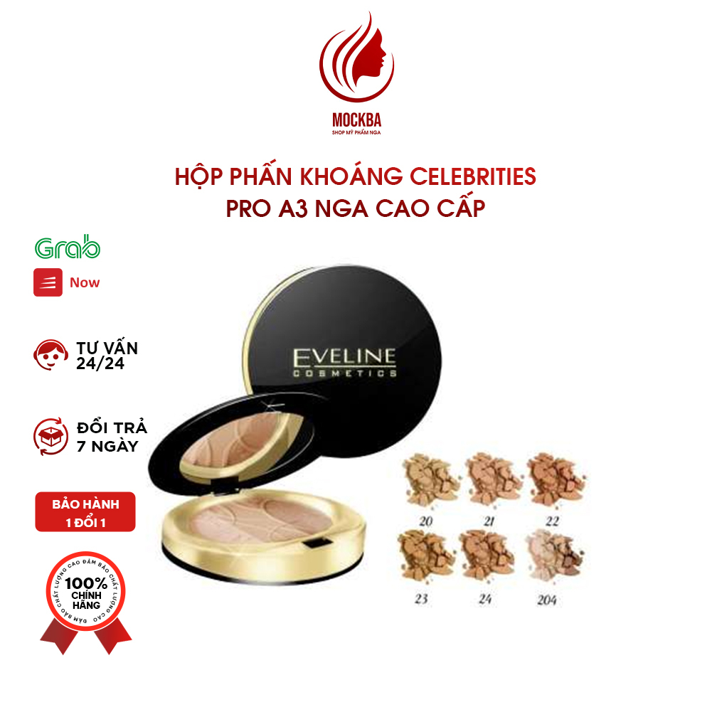 PHẤN KHOÁNG EVELINE 9G CHE PHỦ TỐT, KIỀM DẦU, CHO LÀN DA SÁNG MỊN NHẸ NHÀNG CẢ NGÀY CÓ ĐỘ BỀN MÀU CAO, KÉO DÀI 12 GIỜ