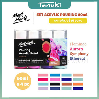 Set màu Acrylic đổ Pouring Mont Marte (60ml)