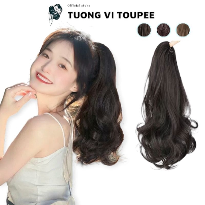 Tóc Giả Ngoặm Kẹp Xoăn Đuôi Bồng Bềnh N71 Tơ Cao Cấp