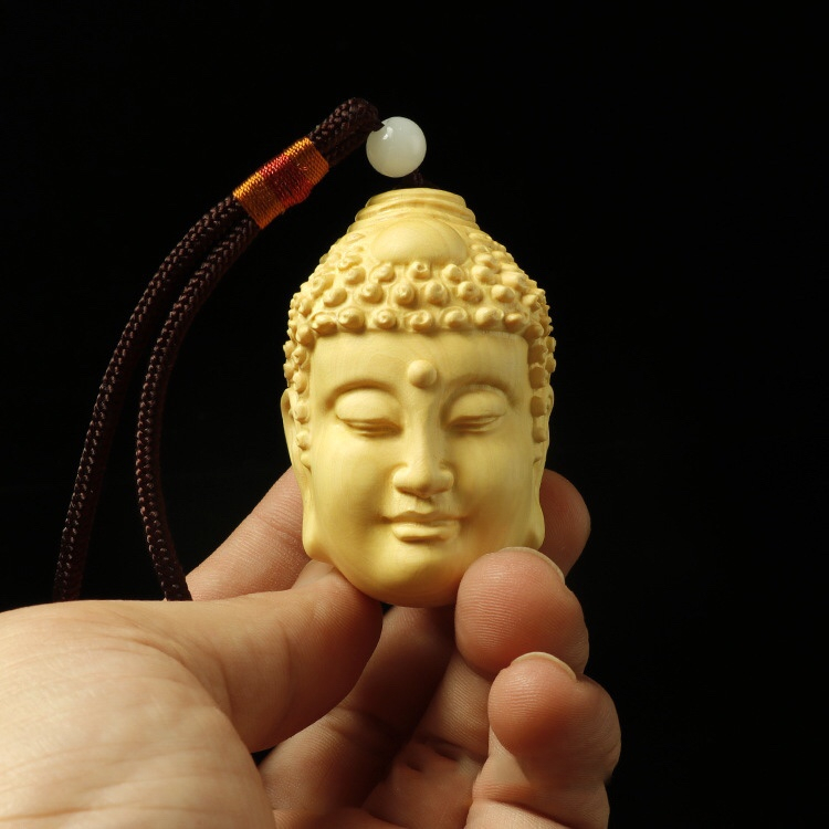 Tượng Thiện Ác được chế tác từ gỗ Hoàng Dương có mùi thơm nhẹ,thích hợp làm dây treo, móc chìa khoá—TG73