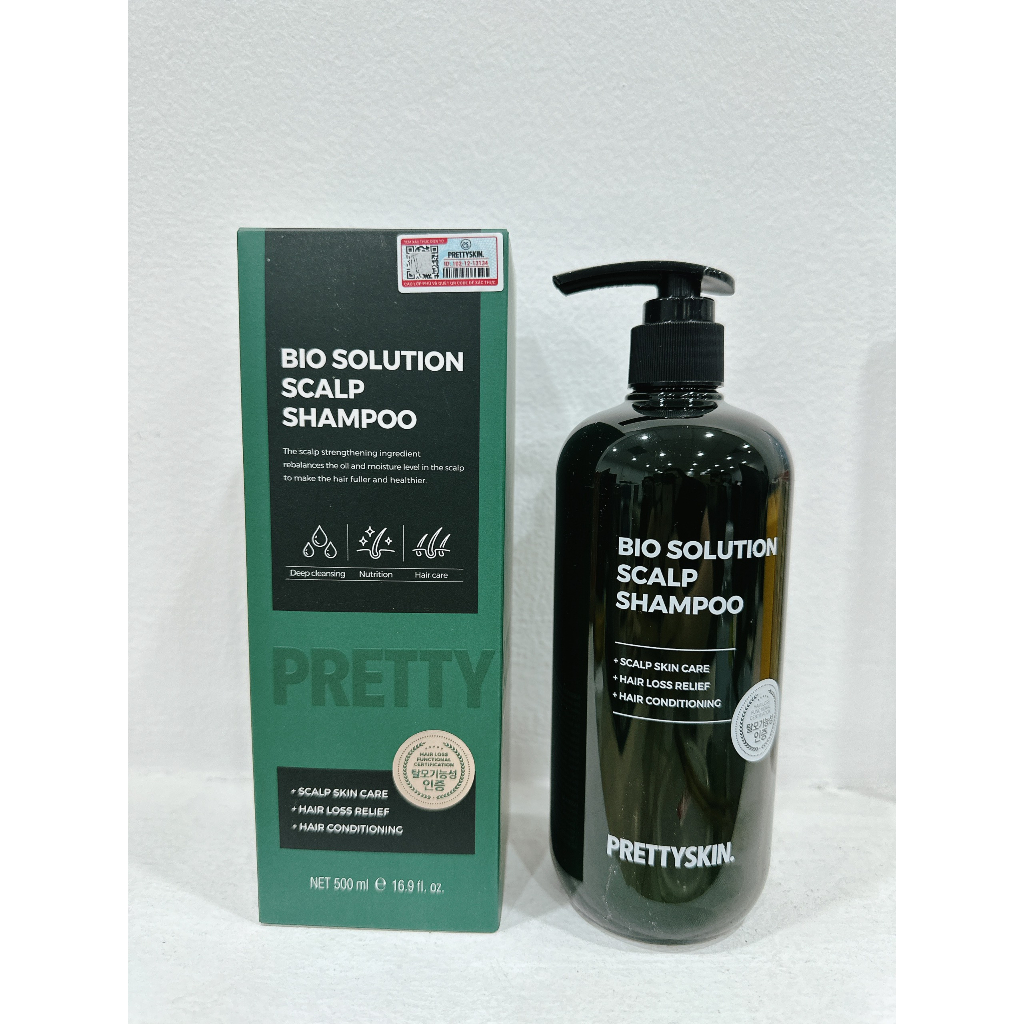 Dầu gội giúp giảm rụng tóc PrettySkin Bio Solution Scalp Shampoo Chai 500ml