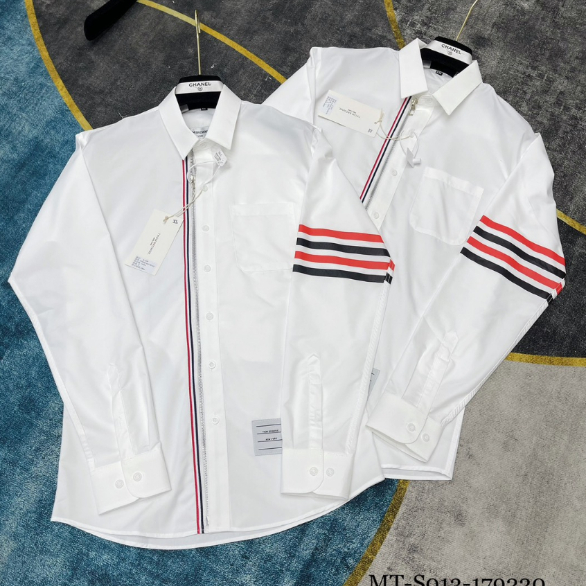 Sơ Mi Thom 4 Vạch Tay Chất Vải Lụa Bóng Bản NEww 2023