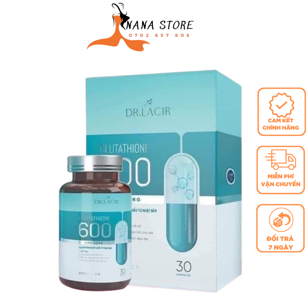 Viên Uống Glutathione 600mg Chính Hãng Dr.Lacir