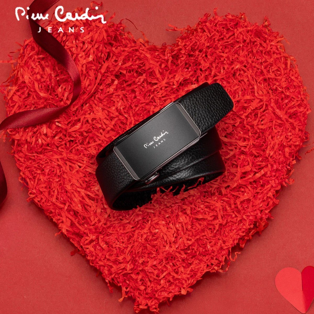 Thắt lưng nam Pierre Cardin chính hãng, da bò thật 100%, khoá tự động