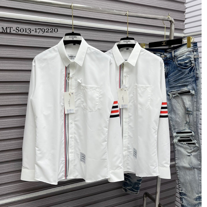 Sơ Mi Thom 4 Vạch Tay Chất Vải Lụa Bóng Bản NEww 2023 | BigBuy360 - bigbuy360.vn
