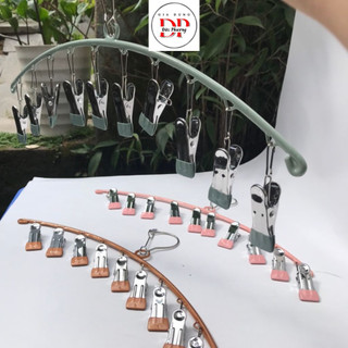 Móc treo quần áo có 10 đầu kẹp bằng kim loại