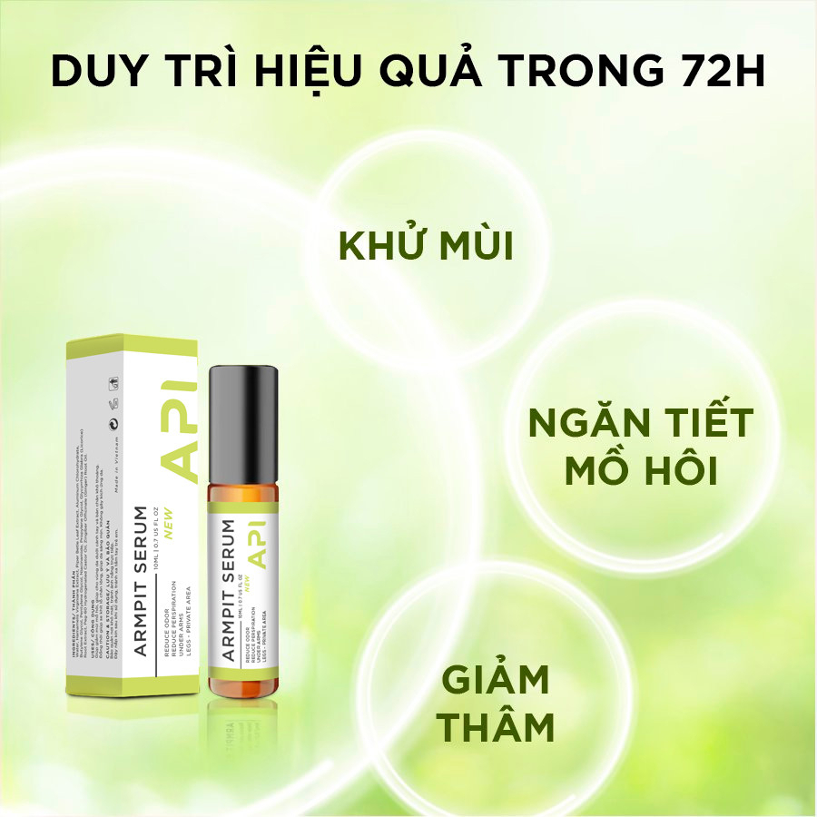 Son nách API, lăn khử mùi hôi nách API, Serum khử mùi ngăn tiết mồ hôi 72h | BigBuy360 - bigbuy360.vn