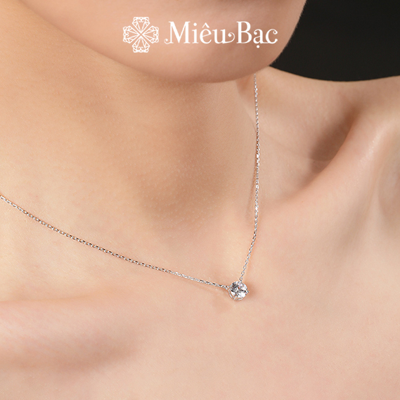 Dây chuyền bạc nữ Miêu Bạc tinh tú trắng đinh đá sang chảnh chất liệu bạc s925 phụ kiện thời trang nữ MD21