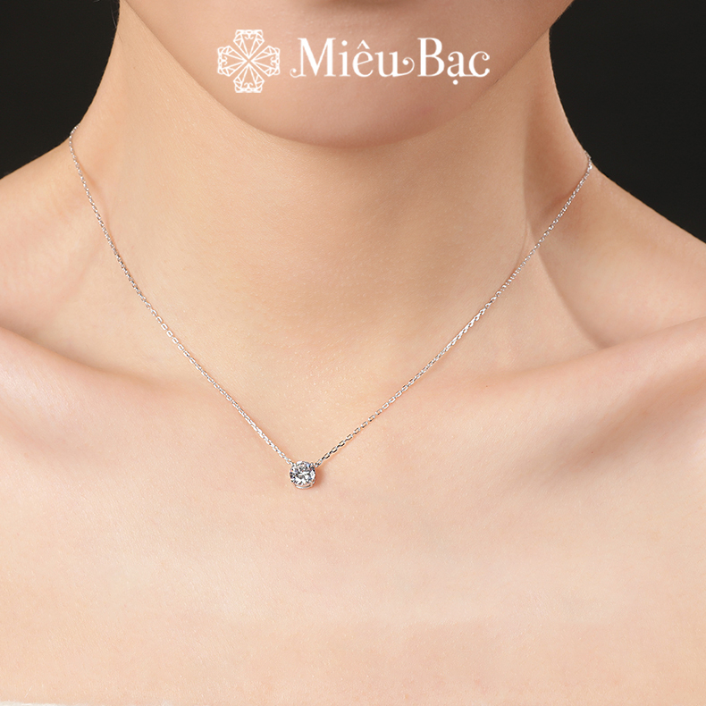 Dây chuyền bạc nữ Miêu Bạc tinh tú trắng đinh đá sang chảnh chất liệu bạc s925 phụ kiện thời trang nữ MD21