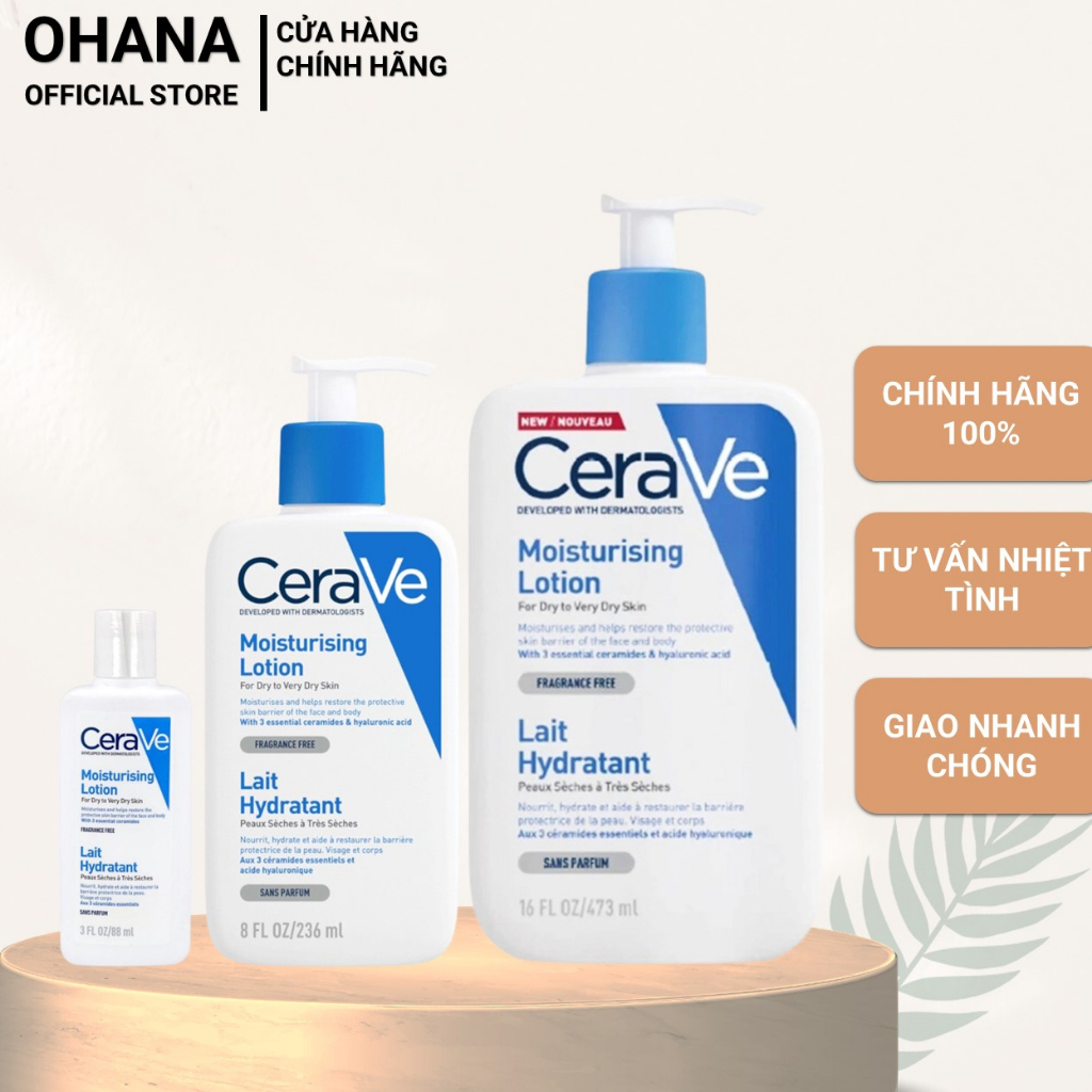 Sữa Dưỡng Ẩm Cho Da Khô CeraVe Moisturising Lotion (7ml/20ml/88ml/236ml/437ml)