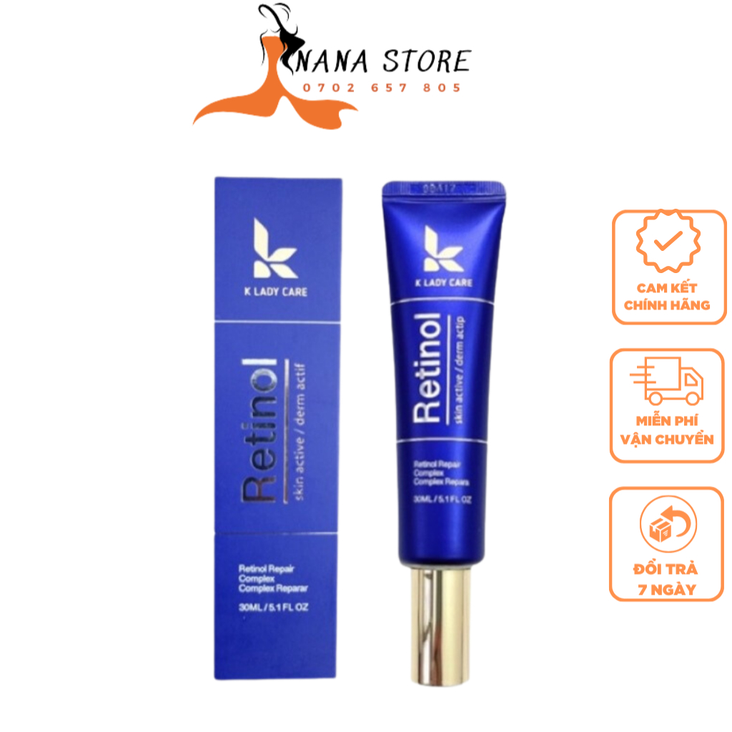 Retinol Bakuchoid K Lady Care Dưỡng Trắng Da Ngừa Lão Hóa Hàn Quốc