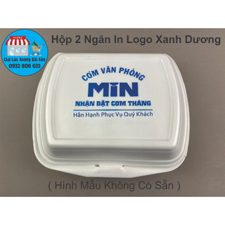 Hộp Xốp Đựng Cơm 2 Ngăn 100 cái