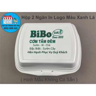 Hộp Xốp Đựng Cơm 2 Ngăn 100 cái