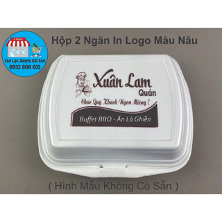 Hộp Xốp Đựng Cơm 2 Ngăn 100 cái