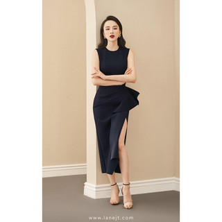 Váy xinh Lane Jt Jacqueline Ruffle side dress. Chính hãng 100%. 1799
