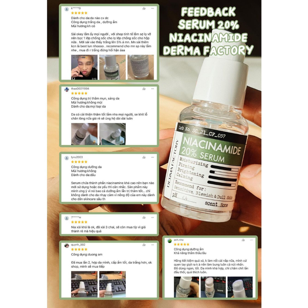 Niacinamide 20%  - Serum dưỡng trắng