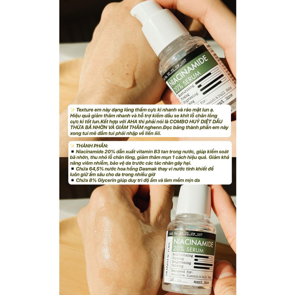 Niacinamide 20%  - Serum dưỡng trắng